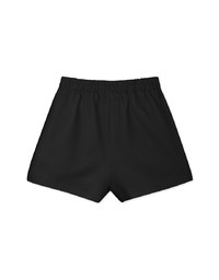 Zipper Pleated High Waisted Slim Shorts