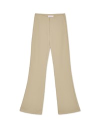 Plain High Waisted Slim Flare Pants
