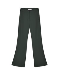 Plain High Waisted Slim Flare Pants
