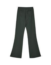 Plain High Waisted Slim Flare Pants