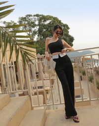 Edgy Chic Lapel Suit Pants