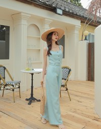 Tweed Pleated Wide Pants