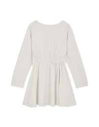 Overlap V Neck Side Button Loose Mini Dress