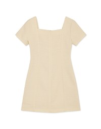 Square Neck Button Up Mini Dress