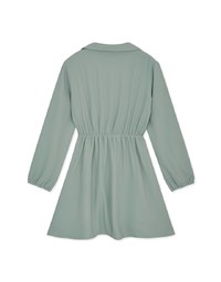 Double Pockets Buttoned Shirt Mini Dress