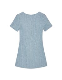 Waffle V Neck Double Mini Dress