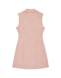 Wide Collar Beaded Mini Dress