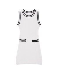 Double Color Edge Knit Mini Dress