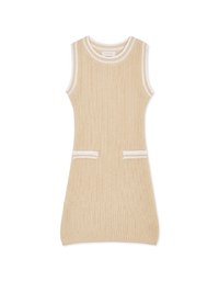 Double Color Edge Knit Mini Dress
