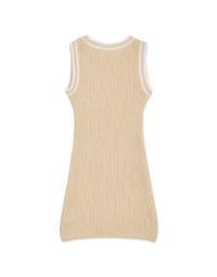 Double Color Edge Knit Mini Dress