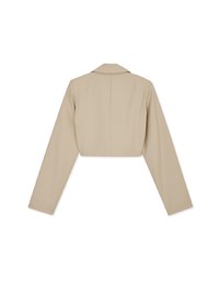 Lapel Silver Accessories Blazer With Shoulder Pads