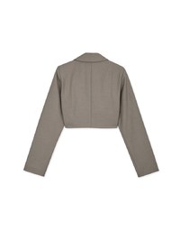 Lapel Silver Accessories Blazer With Shoulder Pads