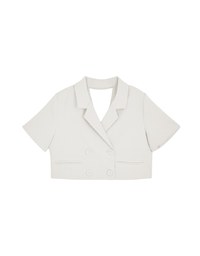 Double Crop Blazer (With Shoulder Pads)