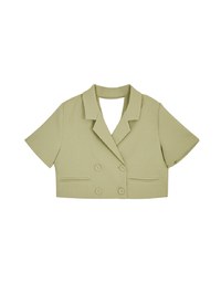 Double Crop Blazer (With Shoulder Pads)