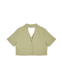 Double Crop Blazer (With Shoulder Pads)