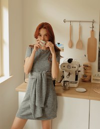 2way Fitted Knit Mini Dress Set