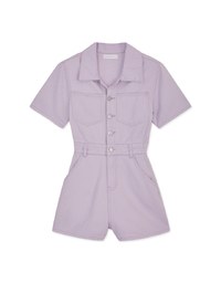 Edgy Smart Button Up Denim Jeans Playsuit