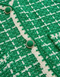 Tweed Bead Button Knit Vest