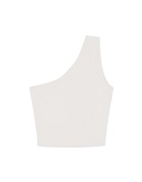 One Shoulder Knit Top (With Padding)