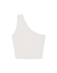 One Shoulder Knit Top (With Padding)
