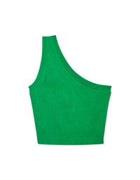 One Shoulder Knit Top (With Padding)