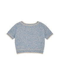 Mixed Color Knit Crop Top