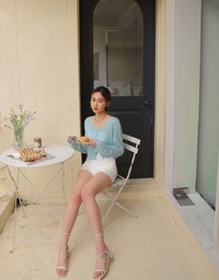 Mixed Color Knit Crop Top