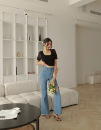 Splice Knit Crop Top