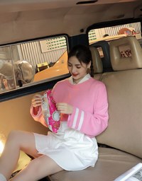 Preppy Style Tie Knit Crop Top