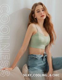 Airy Cooling Smooth Crop Bra Top