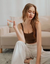 Airy Cooling Wide Shoulder Straps Bra Top