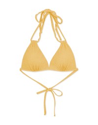 【PUSH UP】3Way Textured Neon Color Bikini Top With Double Strap And Bra Padded