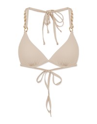 【PUSH UP】 2 Way Gold Chain Strap Bikini With Bra Padded