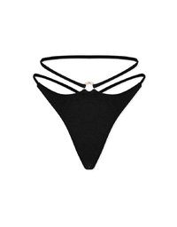 Single Ring Hollow Sexy Thong Bikini Bottom