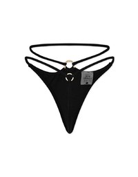 Single Ring Hollow Sexy Thong Bikini Bottom