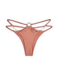 Slim Strap Cross Gold Buckle Bikini Bottom