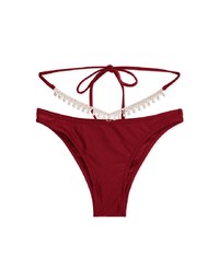 2-Way Rhinestone Tassel Cheeky Bikini Bottom