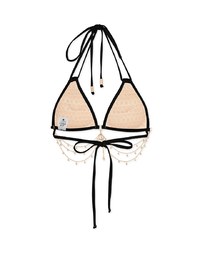 【PUSH UP】2Way Mermaid Rhinestone Chain Double Strap Bikini
