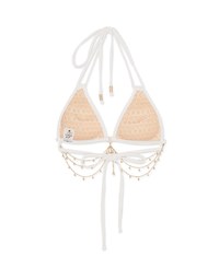 【PUSH UP】2Way Mermaid Rhinestone Chain Double Strap Bikini