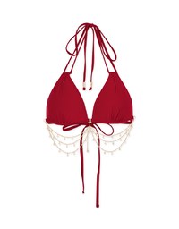 【PUSH UP】2Way Mermaid Rhinestone Chain Double Strap Bikini