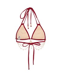 【PUSH UP】2Way Mermaid Rhinestone Chain Double Strap Bikini