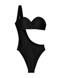 【YANBABY】High Slit Two-Piecetube Bikini Swimsuit Set