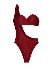 【YANBABY】High Slit Two-Piecetube Bikini Swimsuit Set