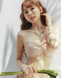 【Lisa's Design】Greecian Goddess One Shoulder Push Up Bikini Top Bra Padded