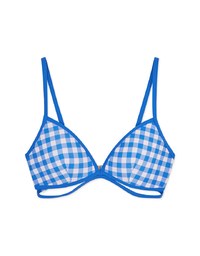 【I am CIRCLE】PUSH IN Contrast Color Paid Bikini Top Bra Padded