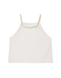 Chic Gold Chain Halter Vest