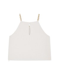 Chic Gold Chain Halter Vest