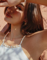 Chic Gold Chain Halter Vest