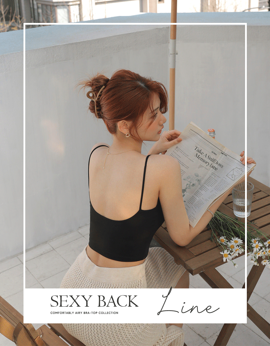 【Air 2.0】Comfortable And Hollow Out Low Back Bra Top