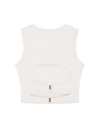 Back Hollow Button Low Back Vest (With Padding)